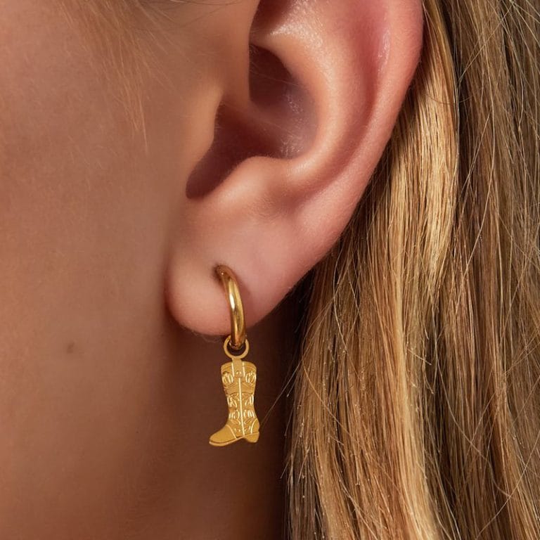 Cowboy Boots Oorbellen Goud