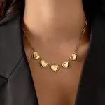 Hartjes Ketting Goud Bedels