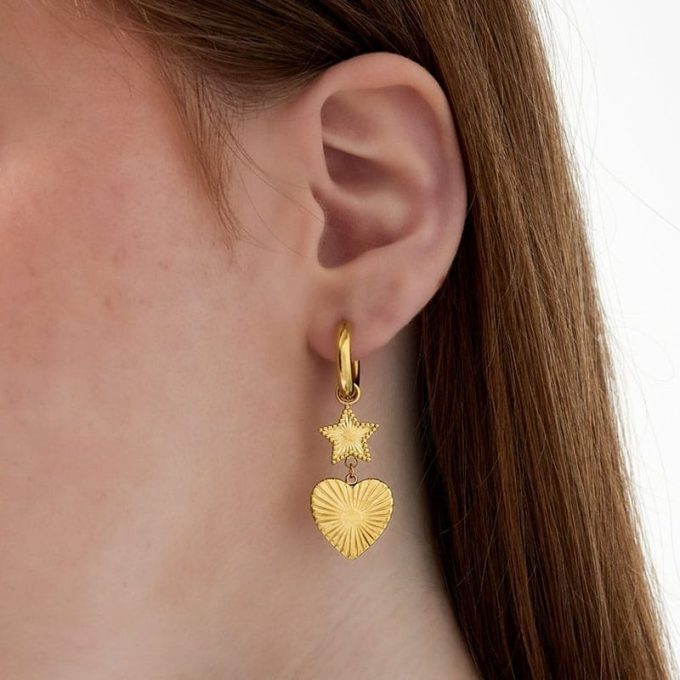 Oorbellen Ster Hartje