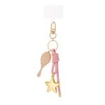 Sleutelhanger Spiegeltje Pink Stars