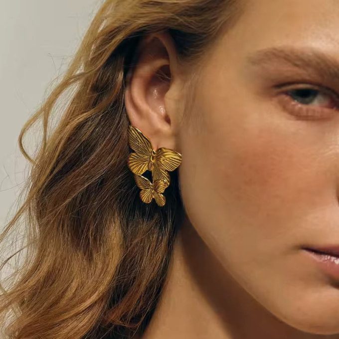 Vlinder oorbellen groot