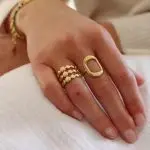 3 lagen ring met bolletjes