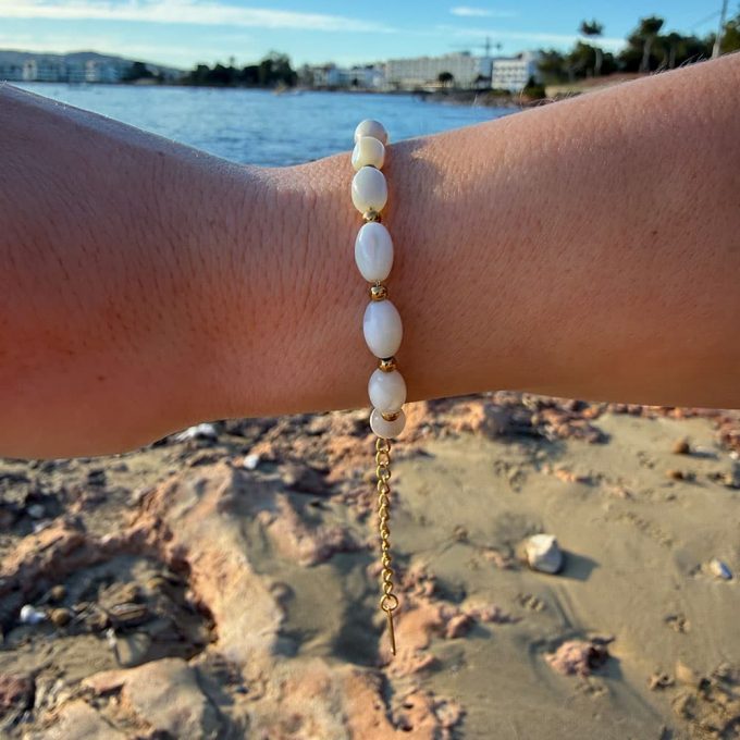Armband Schelpen parel