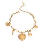 Gouden Bedelarmband Key to my heart