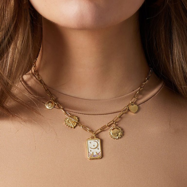 Bedelketting Magic Moon goud