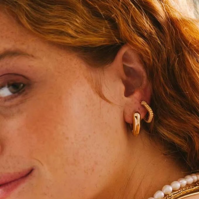 Chunky Oorbellen goud