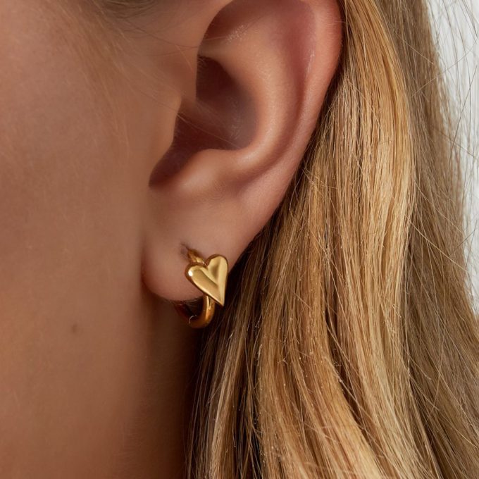 Creolen met hartjes oorbellen