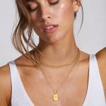 Dubbele ketting met hanger goud