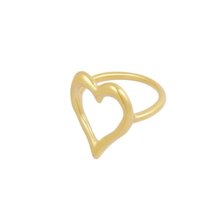 Gestructureerde hart ring