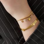 Glinsterende hart armband