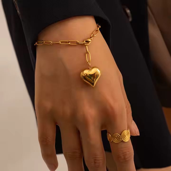 Gouden armband met hartje Gouden armband met hartje