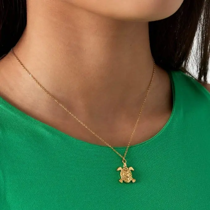 Gouden ketting met Schildpad