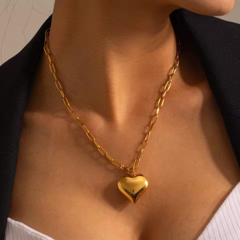 Gouden ketting met hartje
