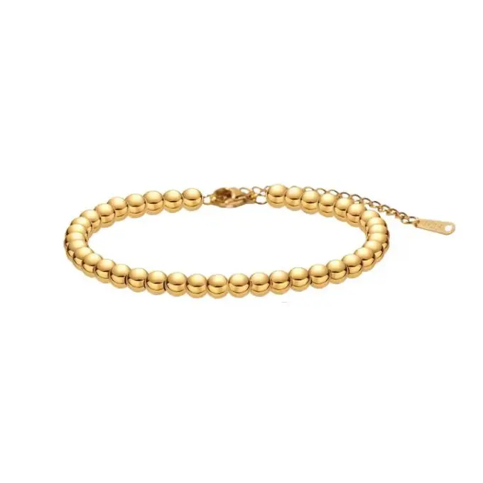 Gouden kralen armband 5 mm