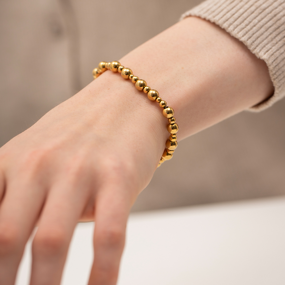 Gouden kralen armband