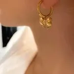 Gouden oorbellen met strikjes