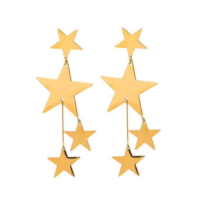 Grote oorbellen met Sterren
