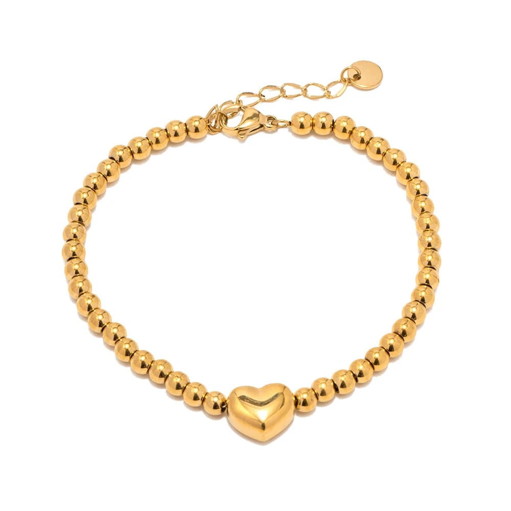 Kralenarmband met hartje Kralenarmband met hartje