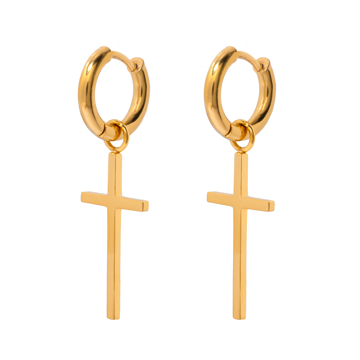 Oorbellen met Kruis Hanger Oorbellen met Kruis Hanger