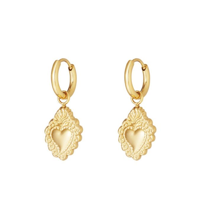 Oorbellen vlammend hartje