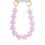 Telefoonkoord sterren paars