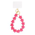 Telefoonkoord sterren roze