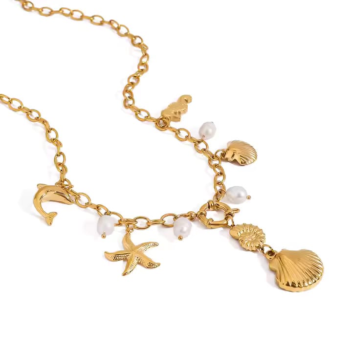 Zomer ketting met bedels Zomer ketting met bedels