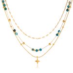 3 Laags ketting met kraaltjes en ster