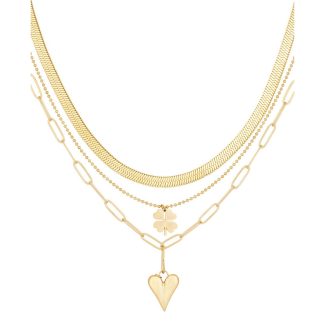 3 lagen Ketting Goud