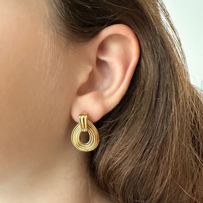 Geribbelde oorbellen