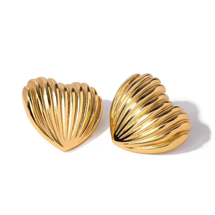 Grote Hartjes Oorbellen goud Grote Hartjes Oorbellen goud