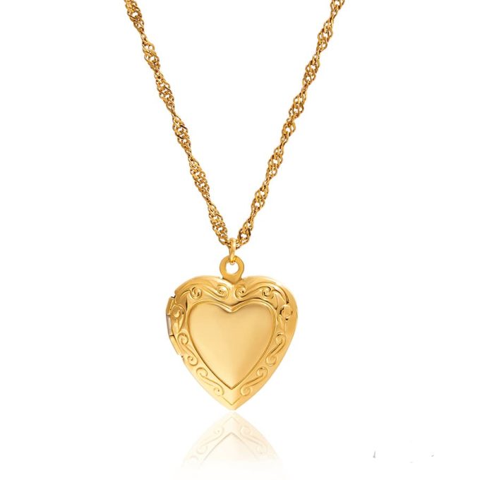 Hartjes medaillon ketting