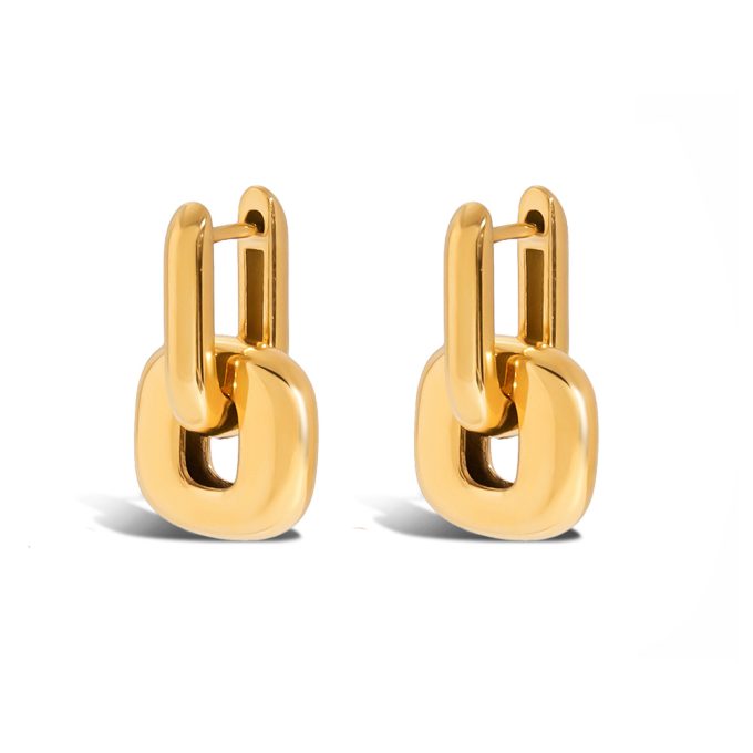Link oorbellen goud