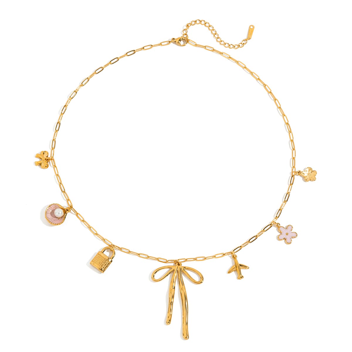 strikjes bedelketting roze strikjes bedelketting roze