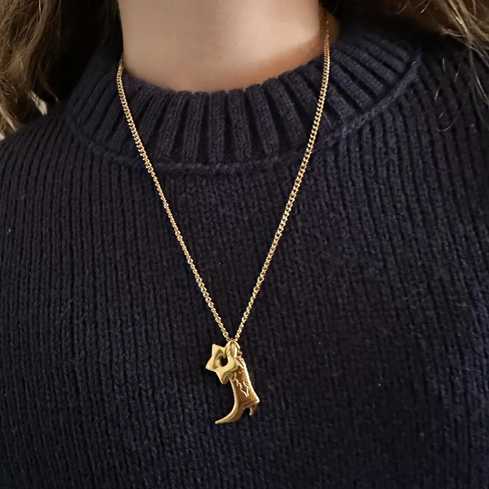 Cowboy ketting met laars en ster