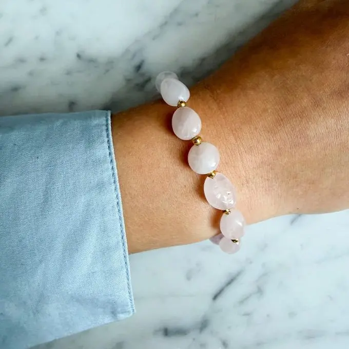 Rozenkwarts armband sfeer