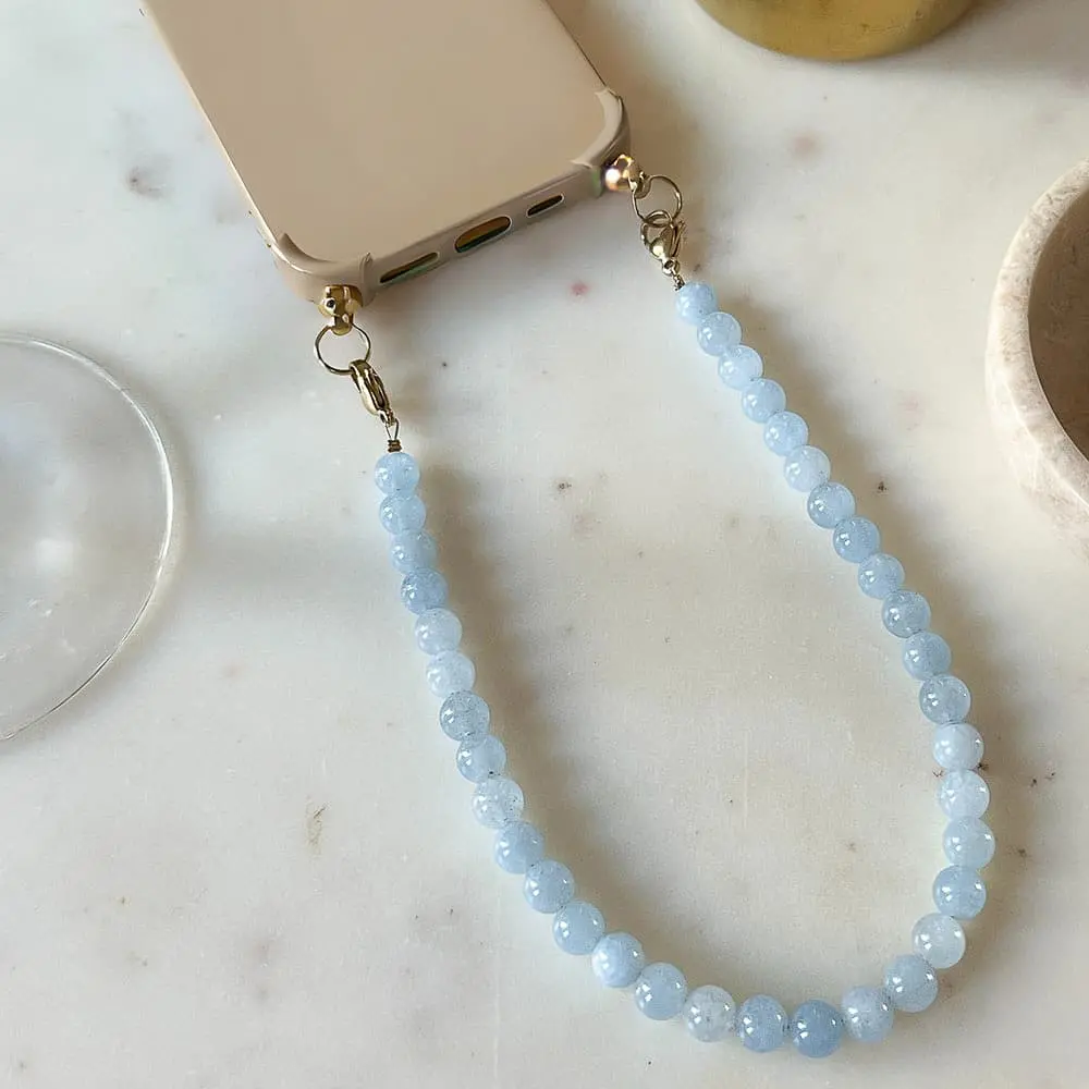 aquamarijn rond sfeer v (1) telefoonkoord blauw