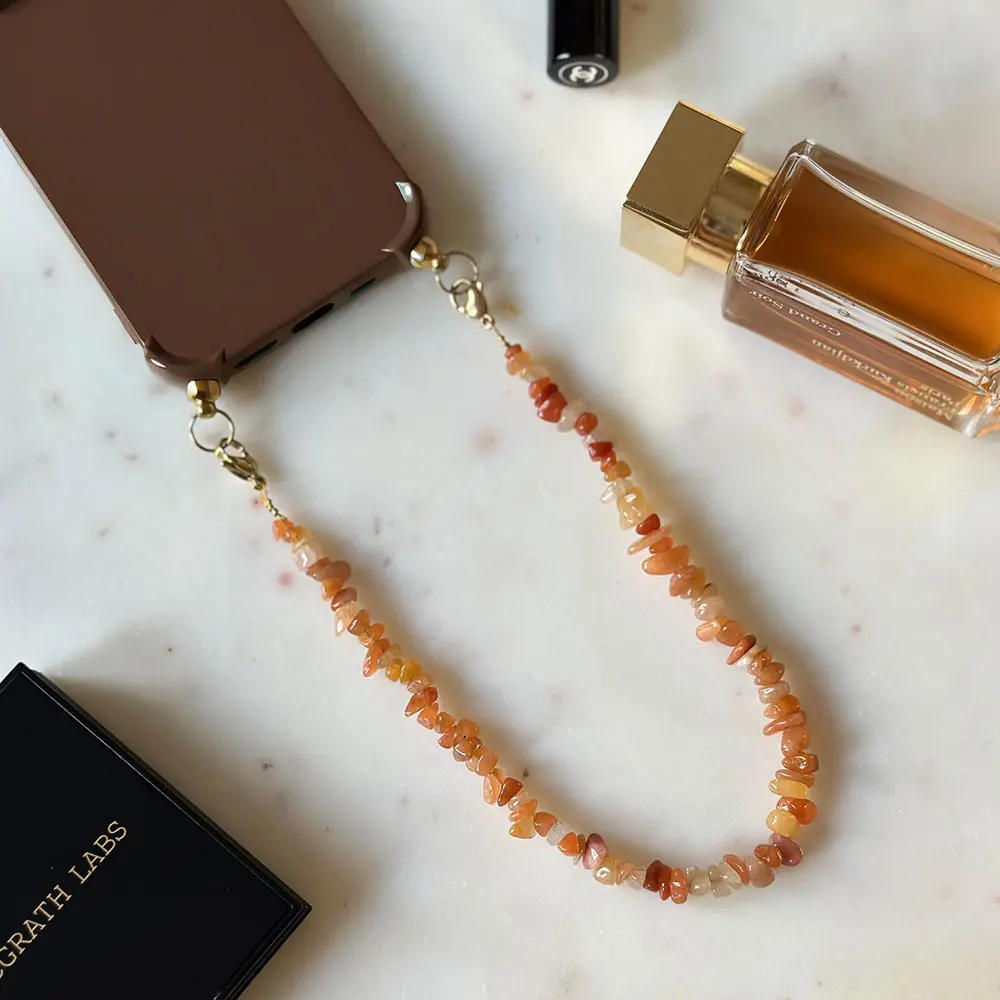 LOUIZ Telefoonkoord Oranje Jade