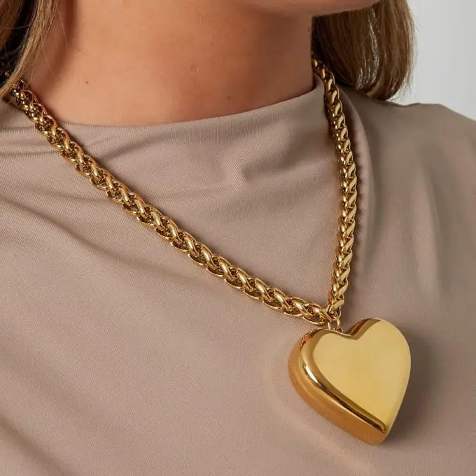 Gouden Ketting Groot Hart