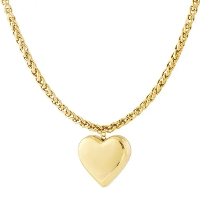 Gouden Ketting Groot Hart Bold