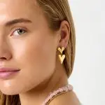 Gouden Oorbellen met 2 hartjes