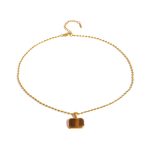 Gouden ketting met tijgeroog bedel