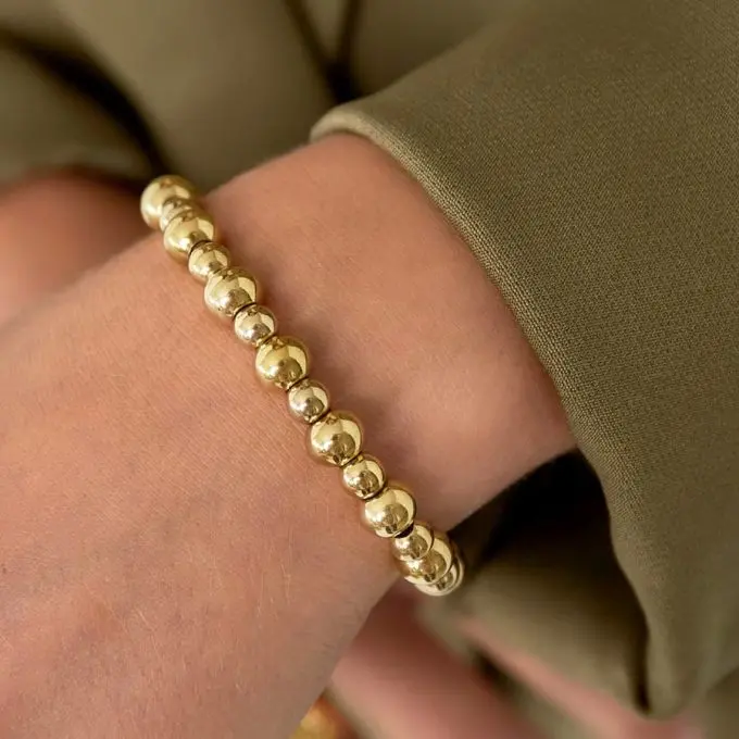 Grote Gouden Kralen Armband