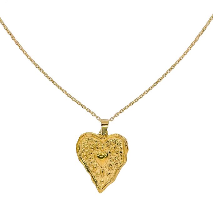 Lange ketting met groot hart