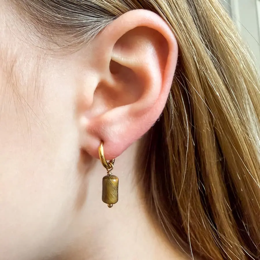 Oorbel tijgeroog bedel