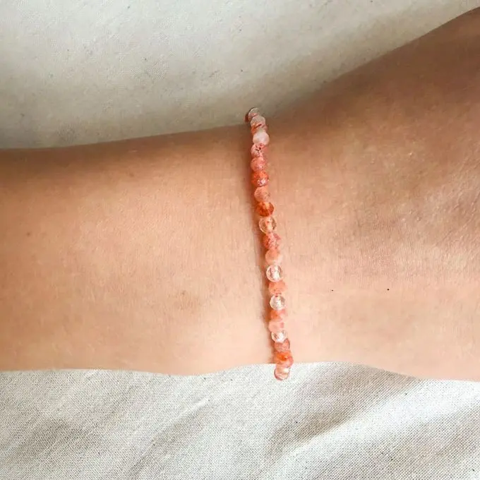 Zonnesteen kralen armband