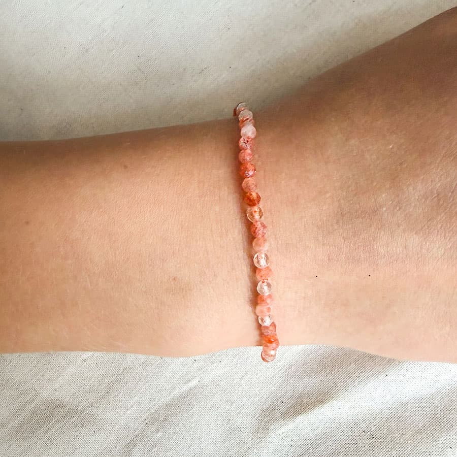 Zonnesteen kralen armband