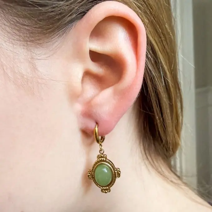 Aventurijn oorbellen model