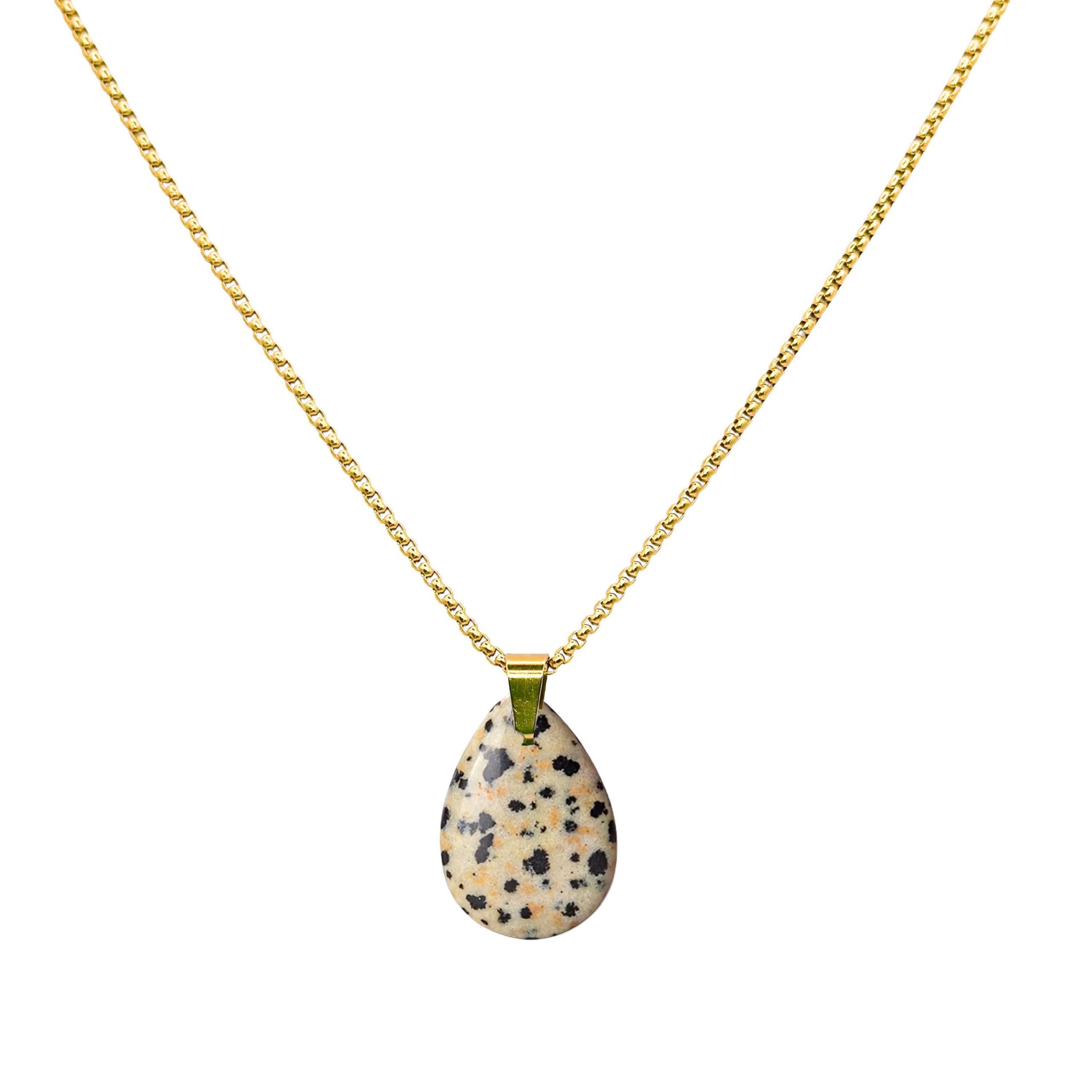 Ketting met jaspis bedel Ketting met jaspis