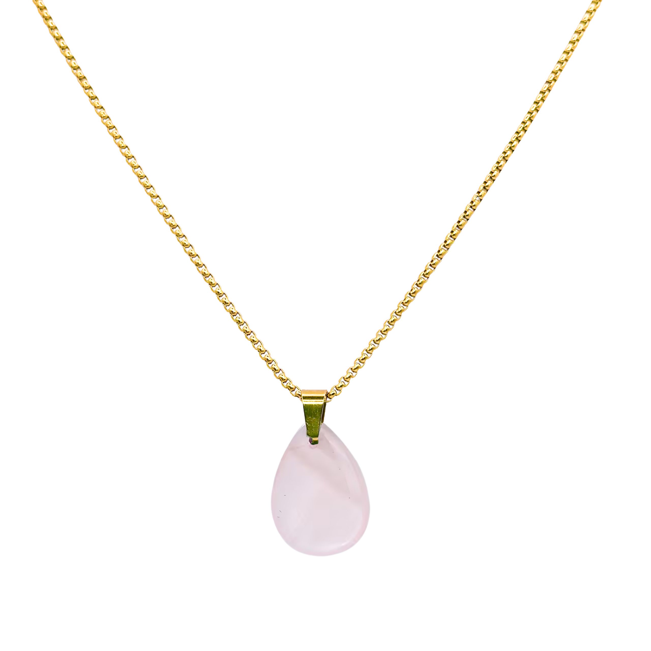 Ketting met rozenkwarts Ketting met rozenkwarts